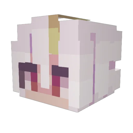 KKZ_KID Minecraft avatar head, 3D render
