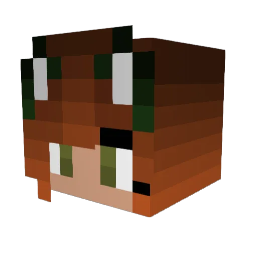 KK_Rad Minecraft avatar head, 3D render