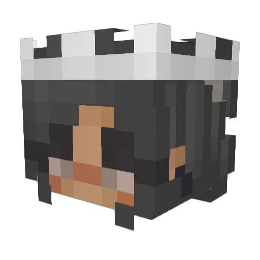 KK_WISK Minecraft avatar head, 3D render