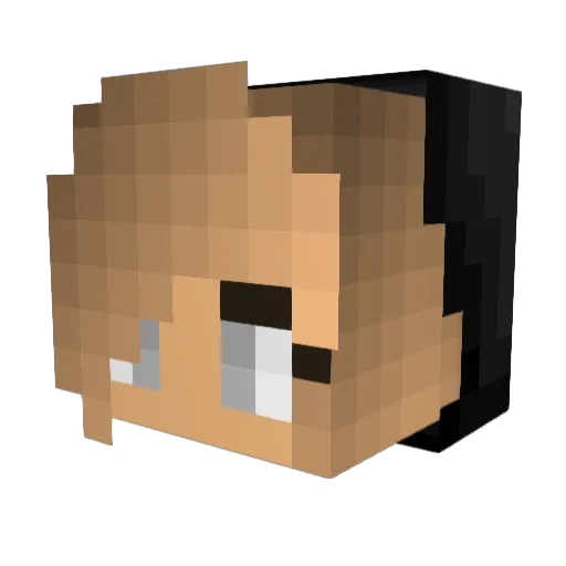 KK__KK Minecraft avatar head, 3D render