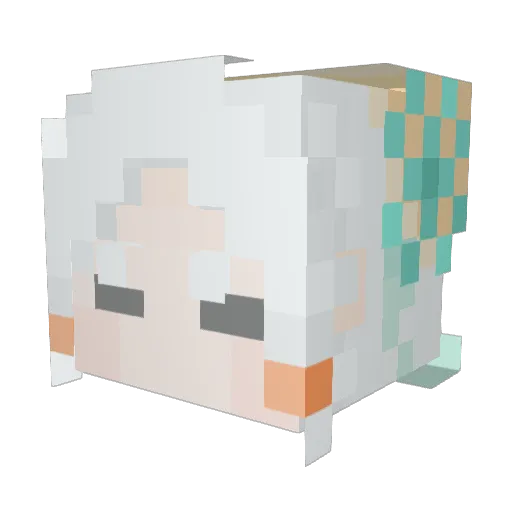 KKarise Minecraft avatar head, 3D render