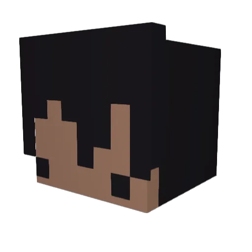 KKbutnoklan Minecraft avatar head, 3D render