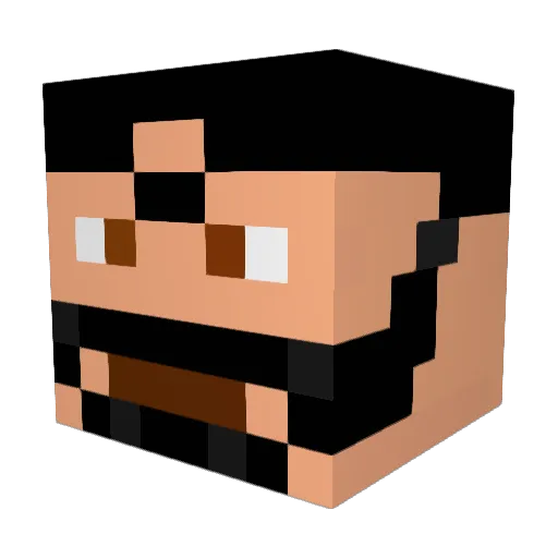 KKeemstar Minecraft avatar head, 3D render