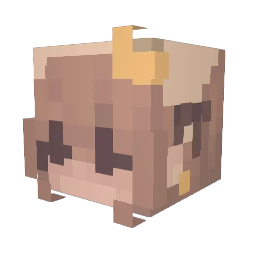 KKeksik Minecraft avatar head, 3D render