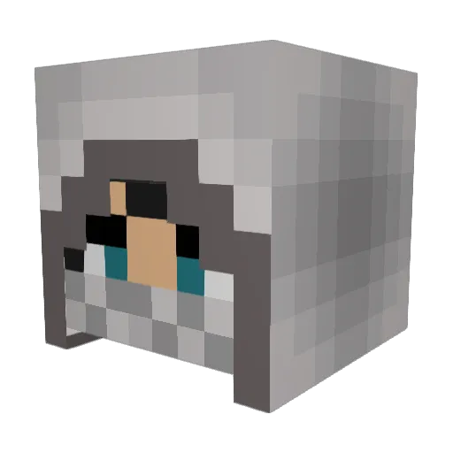 KKensh1n Minecraft avatar head, 3D render