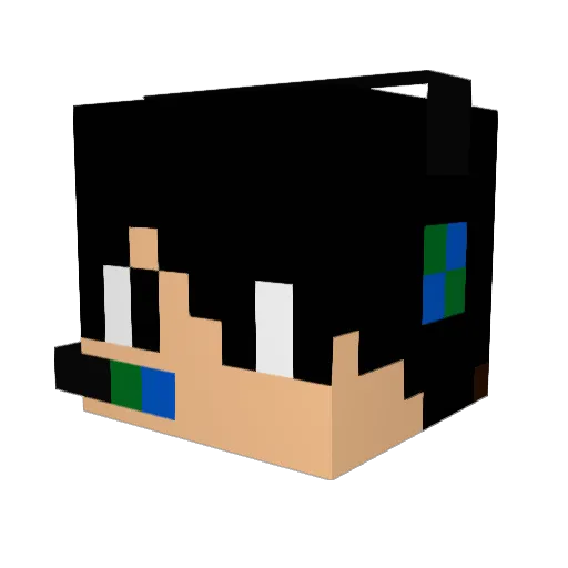 KKingBlast301 Minecraft avatar head, 3D render