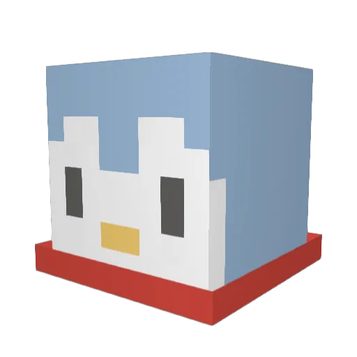 KKingPen Minecraft avatar head, 3D render