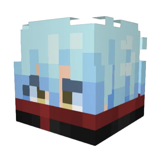 KKkapa Minecraft avatar head, 3D render