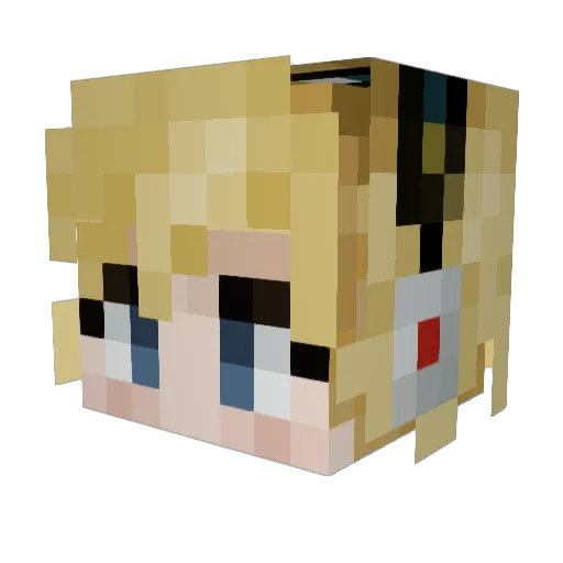 KKlams Minecraft avatar head, 3D render