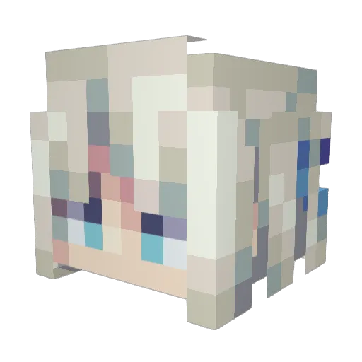 KKrua Minecraft avatar head, 3D render