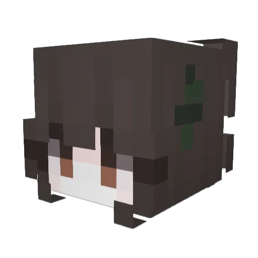 KKyurie Minecraft avatar head, 3D render