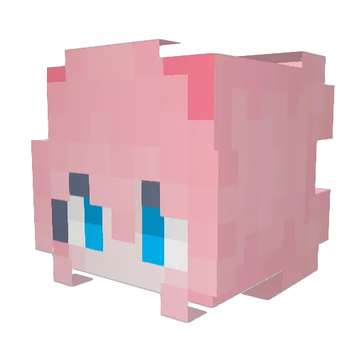 KL6666 Minecraft avatar head, 3D render