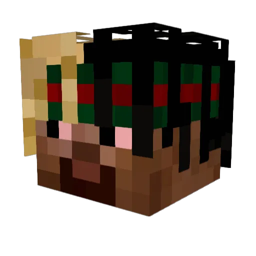 KLAKL_ Minecraft avatar head, 3D render