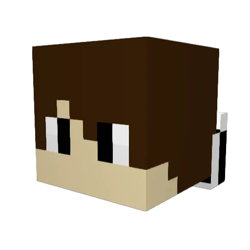 KLASTBATTLE Minecraft avatar head, 3D render