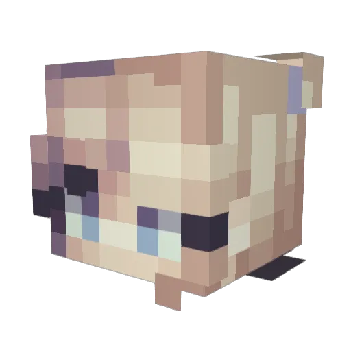 KLATSCHKIND Minecraft avatar head, 3D render