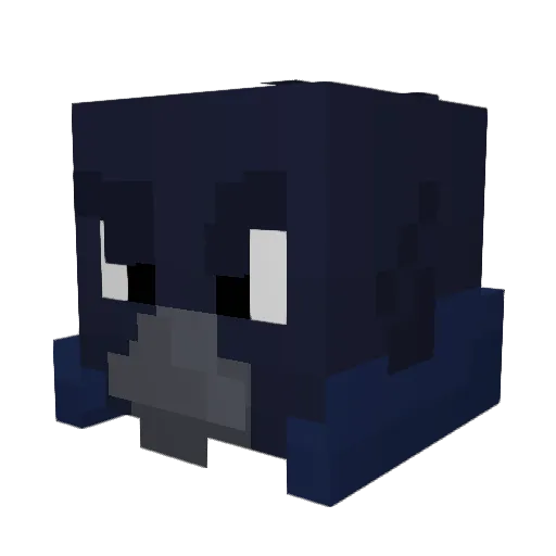 KLEPTOCOLLIN Minecraft avatar head, 3D render
