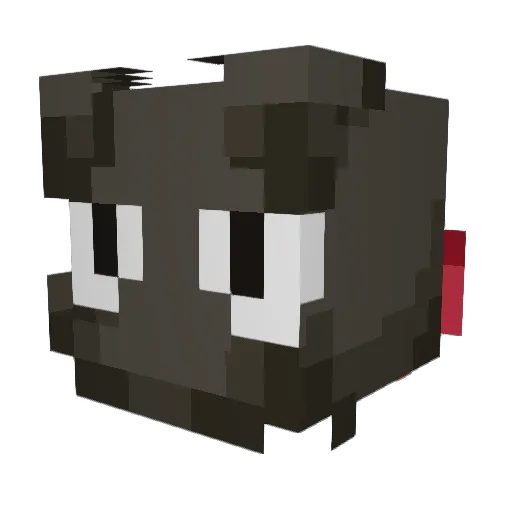 KLEPZIRED Minecraft avatar head, 3D render