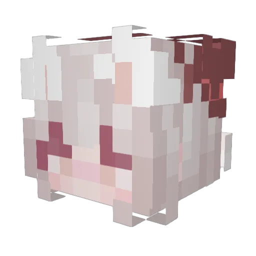 KLINGLONG Minecraft avatar head, 3D render