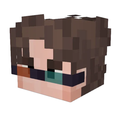 KLISK_42 Minecraft avatar head, 3D render
