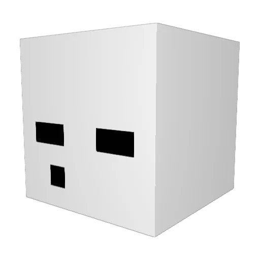 KLK Minecraft avatar head, 3D render