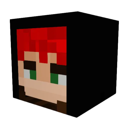 KLLRWolf Minecraft avatar head, 3D render