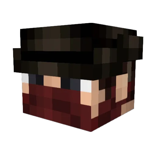 KLLR_Fox Minecraft avatar head, 3D render