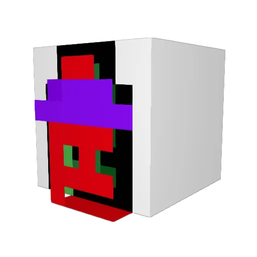 KLMEX1 Minecraft avatar head, 3D render