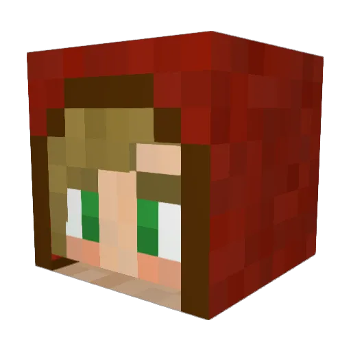 KLMR22 Minecraft avatar head, 3D render