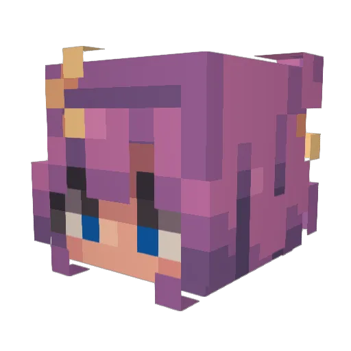 KLO3591 Minecraft avatar head, 3D render