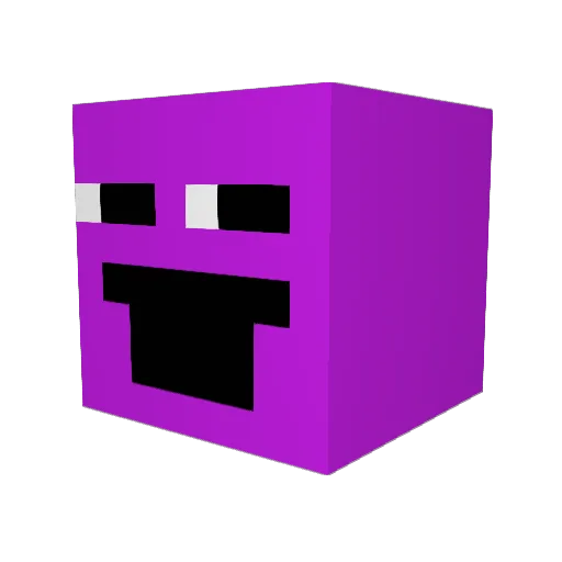 KLO5054 Minecraft avatar head, 3D render