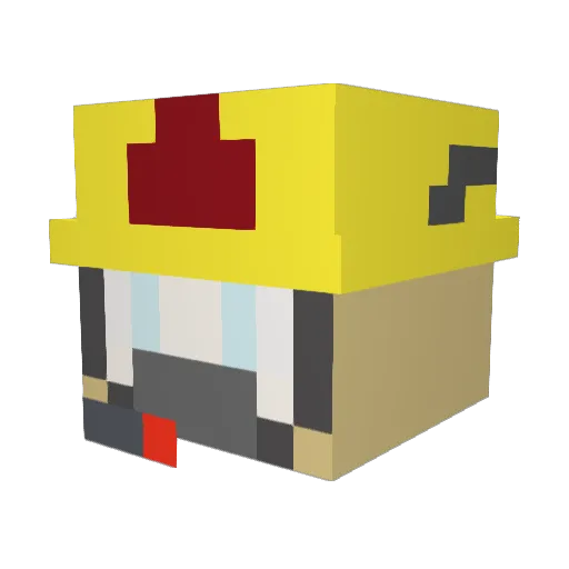 KLONAZ3PAM Minecraft avatar head, 3D render