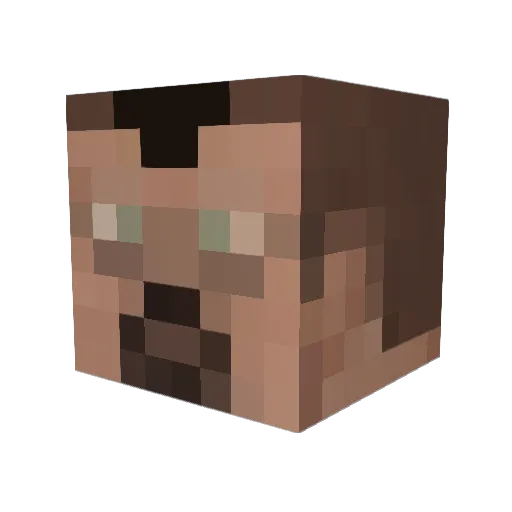 KLP98 Minecraft avatar head, 3D render