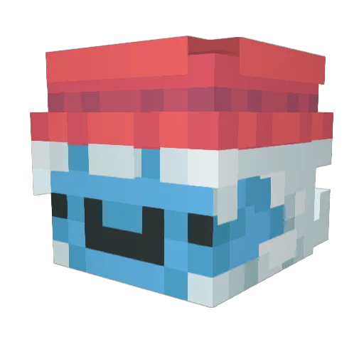 KLSIR Minecraft avatar head, 3D render
