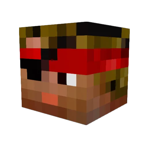 KLUBHEAD Minecraft avatar head, 3D render