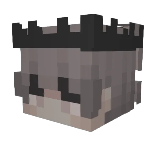 KLY_Dz Minecraft avatar head, 3D render