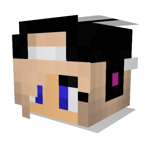 KL_28 Minecraft avatar head, 3D render