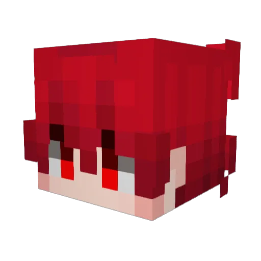 KL_qiqi Minecraft avatar head, 3D render