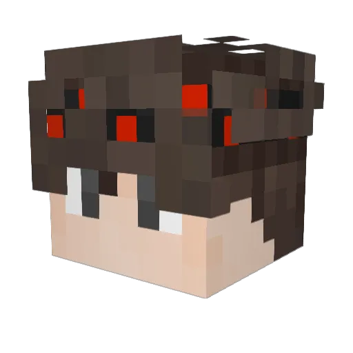 KLememF Minecraft avatar head, 3D render