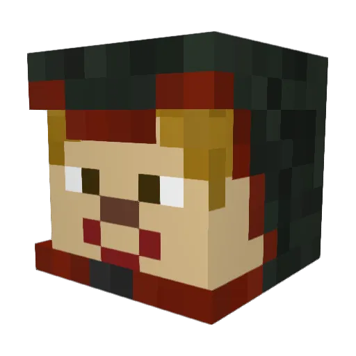 KLevvit Minecraft avatar head, 3D render