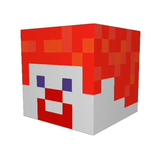 KLiiKZ Minecraft avatar head, 3D render