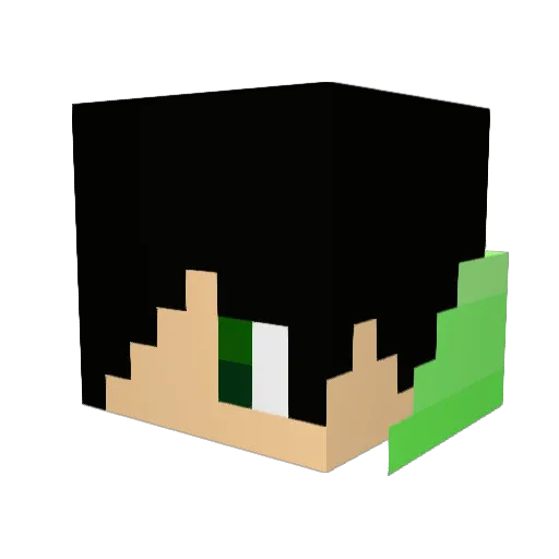 KLuca Minecraft avatar head, 3D render