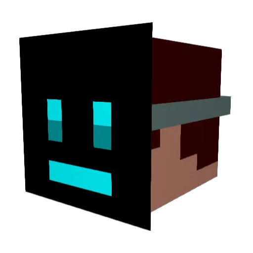 KLuna_09 Minecraft avatar head, 3D render