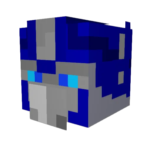 KM17318 Minecraft avatar head, 3D render