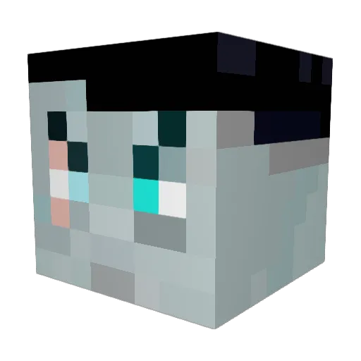 KM2011 Minecraft avatar head, 3D render