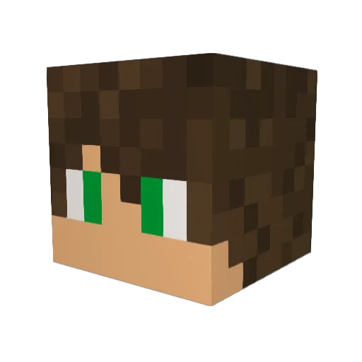 KMALUFFY Minecraft avatar head, 3D render