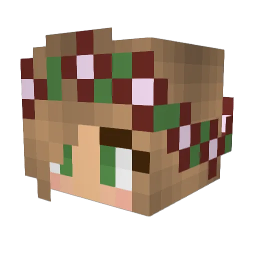 KMCya Minecraft avatar head, 3D render