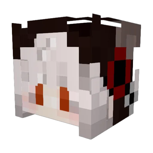 KME_ Minecraft avatar head, 3D render
