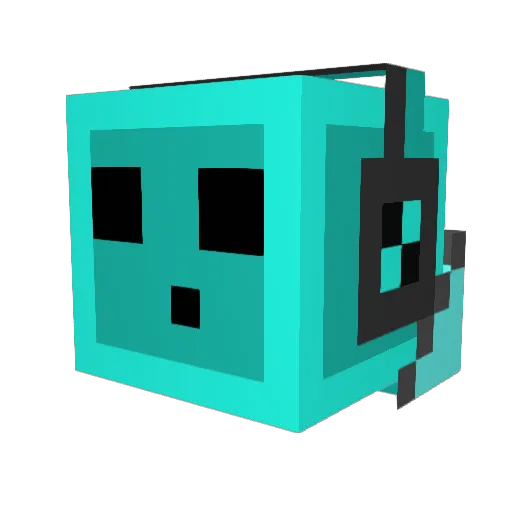 KMHD Minecraft avatar head, 3D render