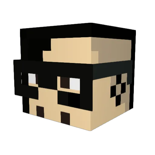 KMILE01 Minecraft avatar head, 3D render