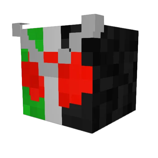 KML_W Minecraft avatar head, 3D render